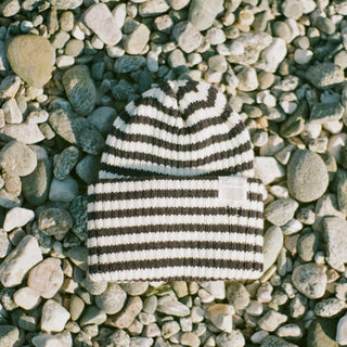 Tuque maritime enfant - rayée marine et crème