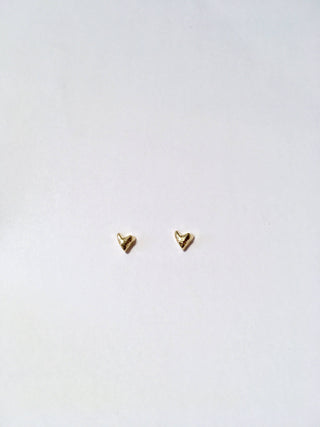 Studs coeurs or jaune